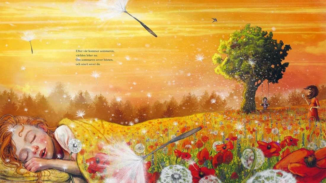 Ur <em>Snart sover du: ett års godnatt</em> av Hanny Njie & Lisa Aisato