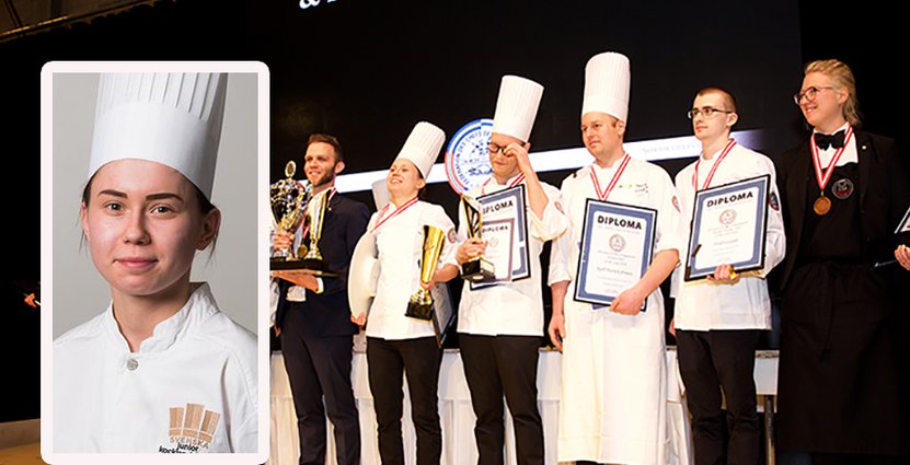 Desirée Jaks belönades med ett juniorguld i Nordic Chef of the Year. 