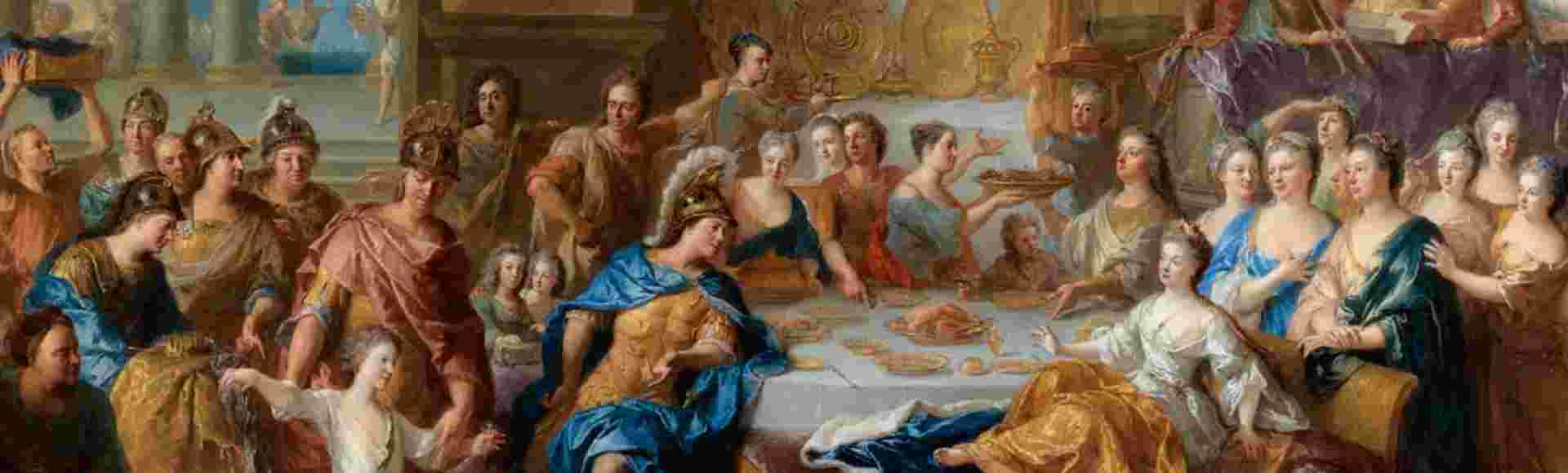 The feast of Dido and Aeneas.