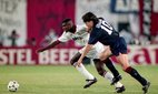 Marcel Desailly (left) of AC Milan and Jari Litmanen of Ajax