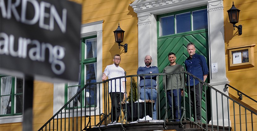 Per Boman, Sävargården, Robert Rimmevik och Nazim Imeri, Maja Beskowgymnasiet, Anders Samuelsson, Blå Huset. Foto: Oscar Lundkvist Sund