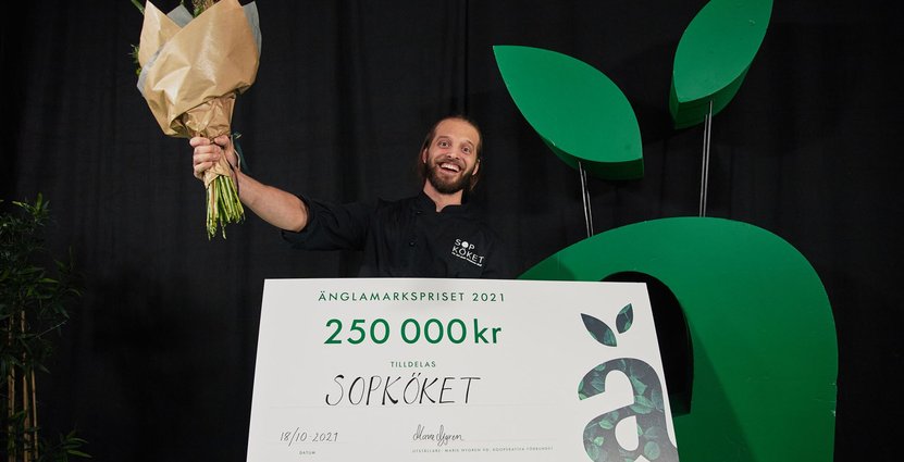 Filip Lundin, Sopköket, vann Änglamarkspriset 2021. Foto: Coop