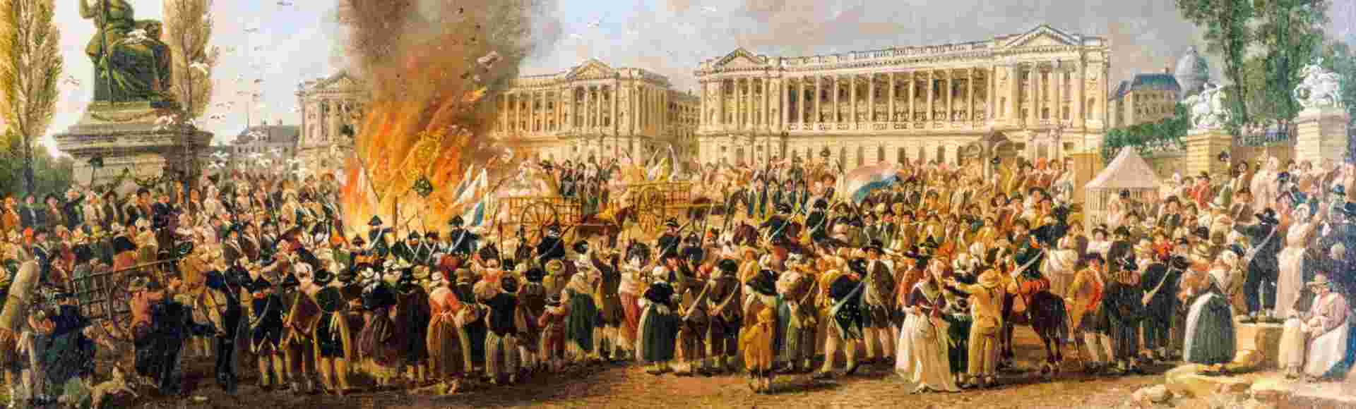 The Festival of Unity and Indivisibility on the place de la Révolution, Paris, 10 August 1793, by Pierre-Antoine Demachy.