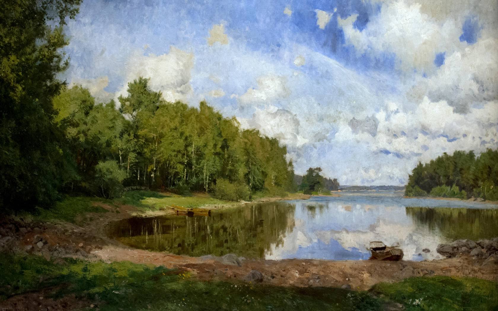 Lake view at Engelsberg by Olof Arborelius (1842-1919).