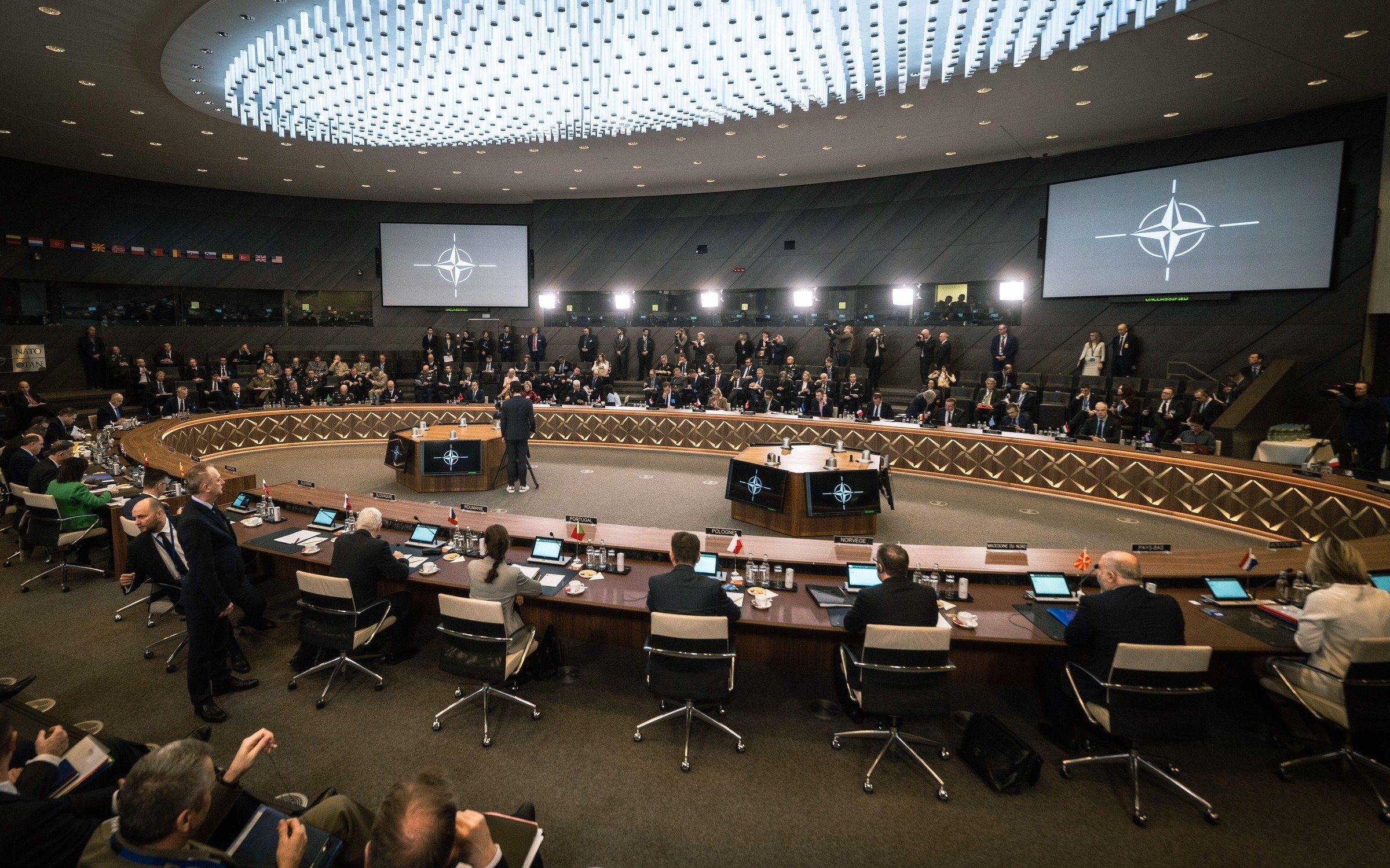 Secretary of Defense attends the NATO Defense Ministerial at Brussels.