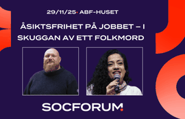 SocForum: Åsiktsfrihet på jobbet – i skuggan av ett folkmord  