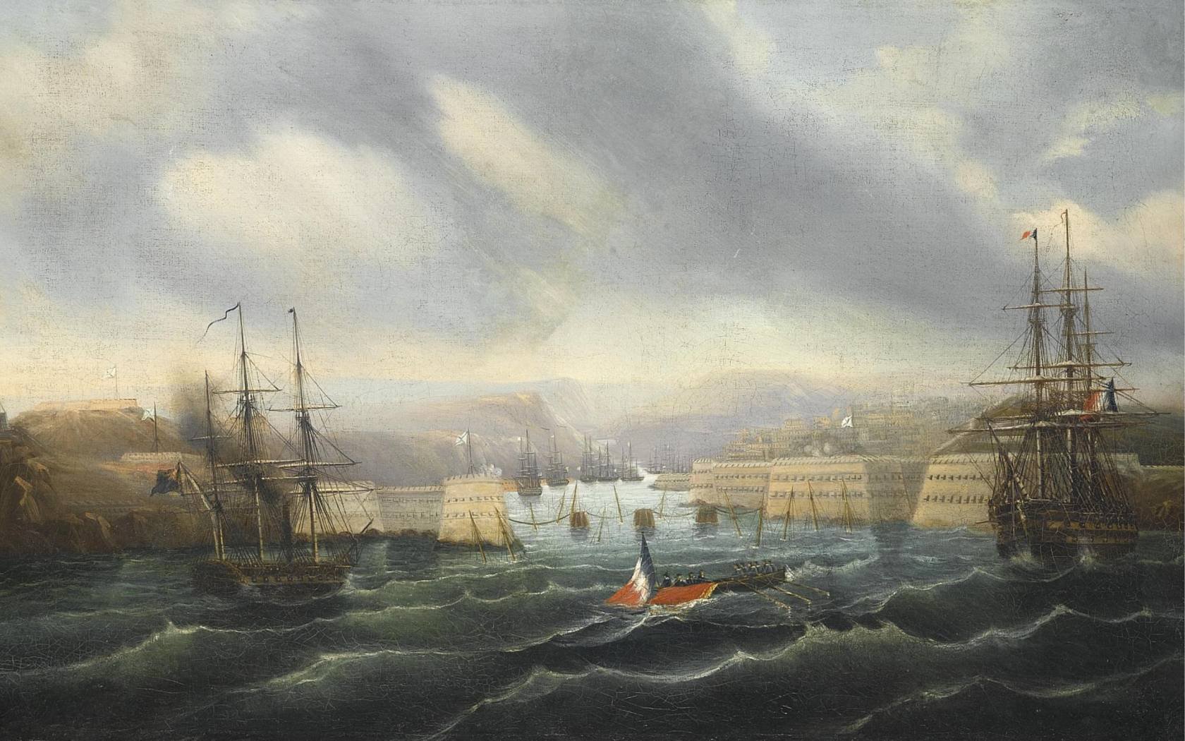 The Siege of Sevastopol by Jean-Baptiste Henri Durand-Brager (1814-1879).
