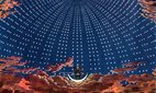 Wolfgang Amadeus Mozart's opera 'The Magic Flute'. Set for the Queen of the Night ('Königin der Nacht') by Karl Friedrich Schinkel - 1816 Berlin production.