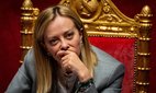 Italian Prime Minister Giorgia Meloni addresses the Italian Senate.