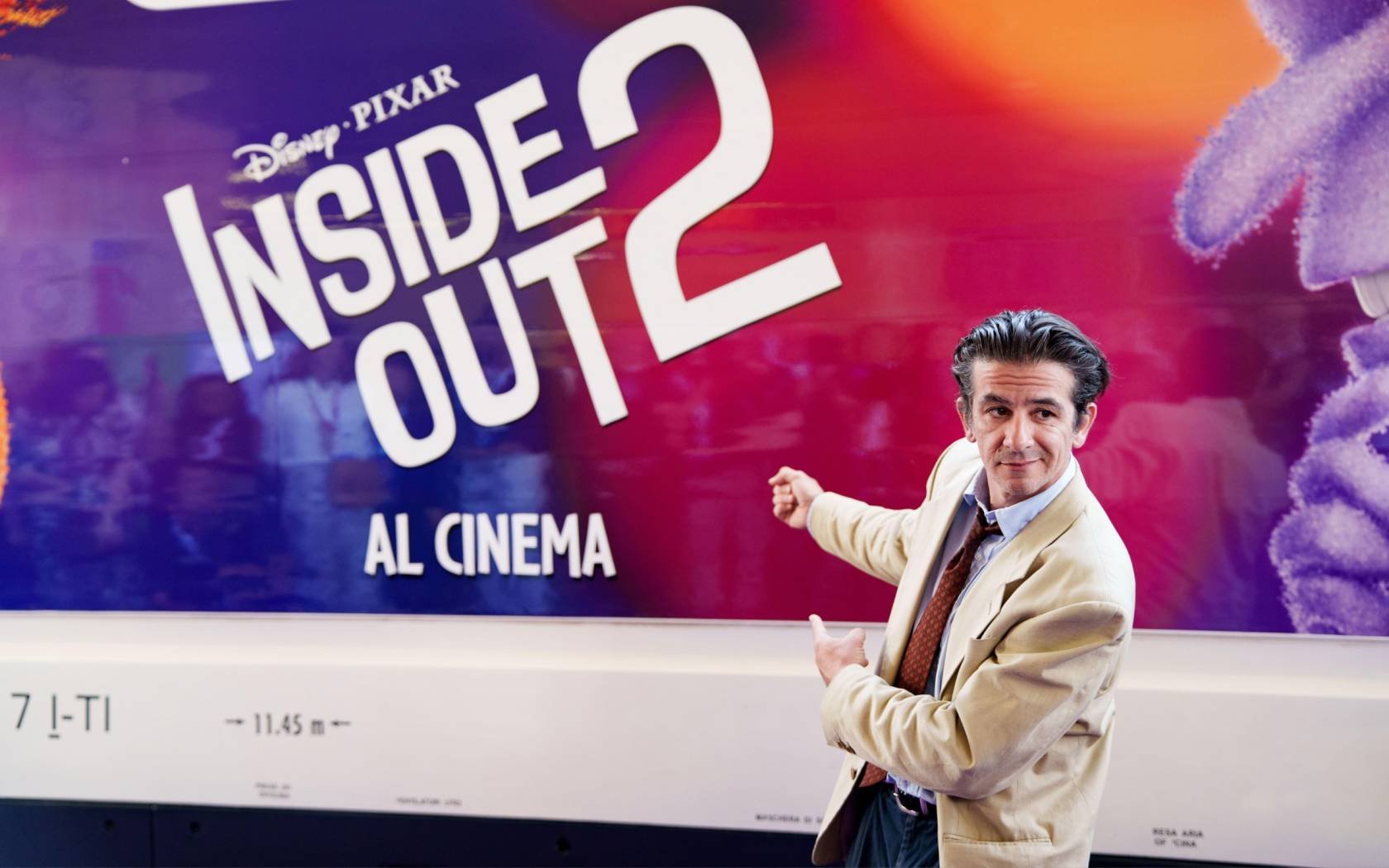 Italian voice actor Francesco Mandelli at the Italian premier of Inside Out 2.