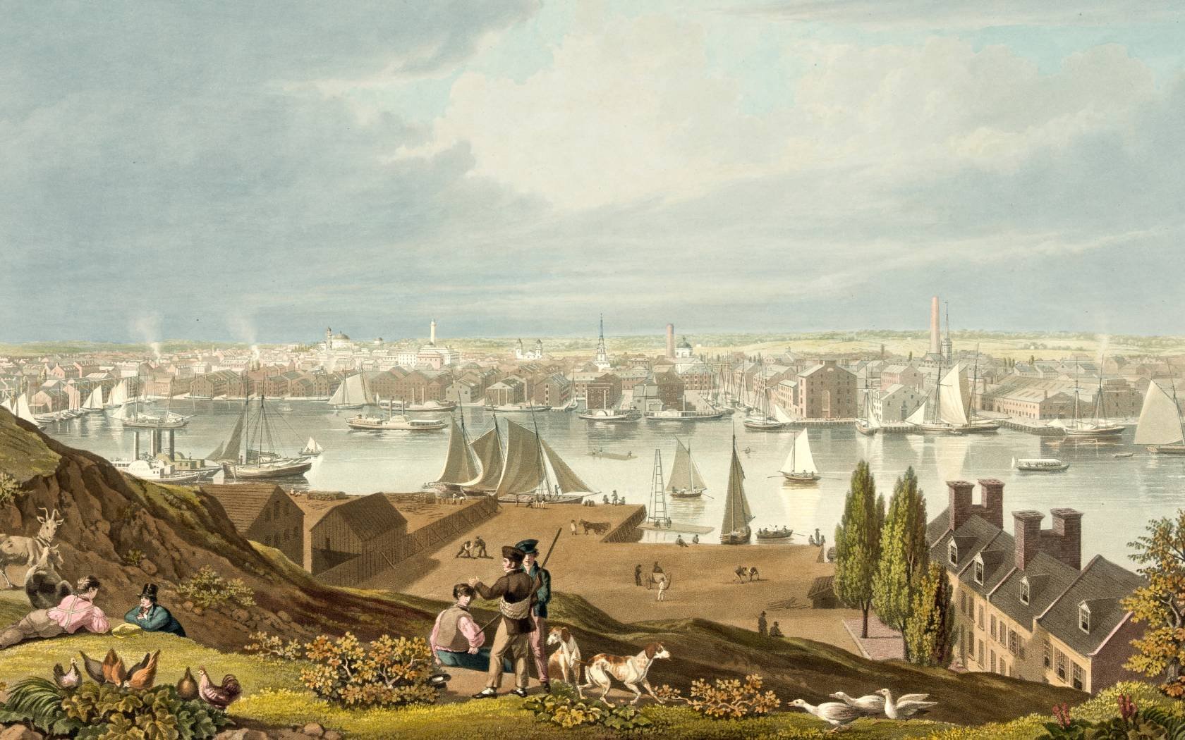 View of Baltimore from Federal Hill, 1831.