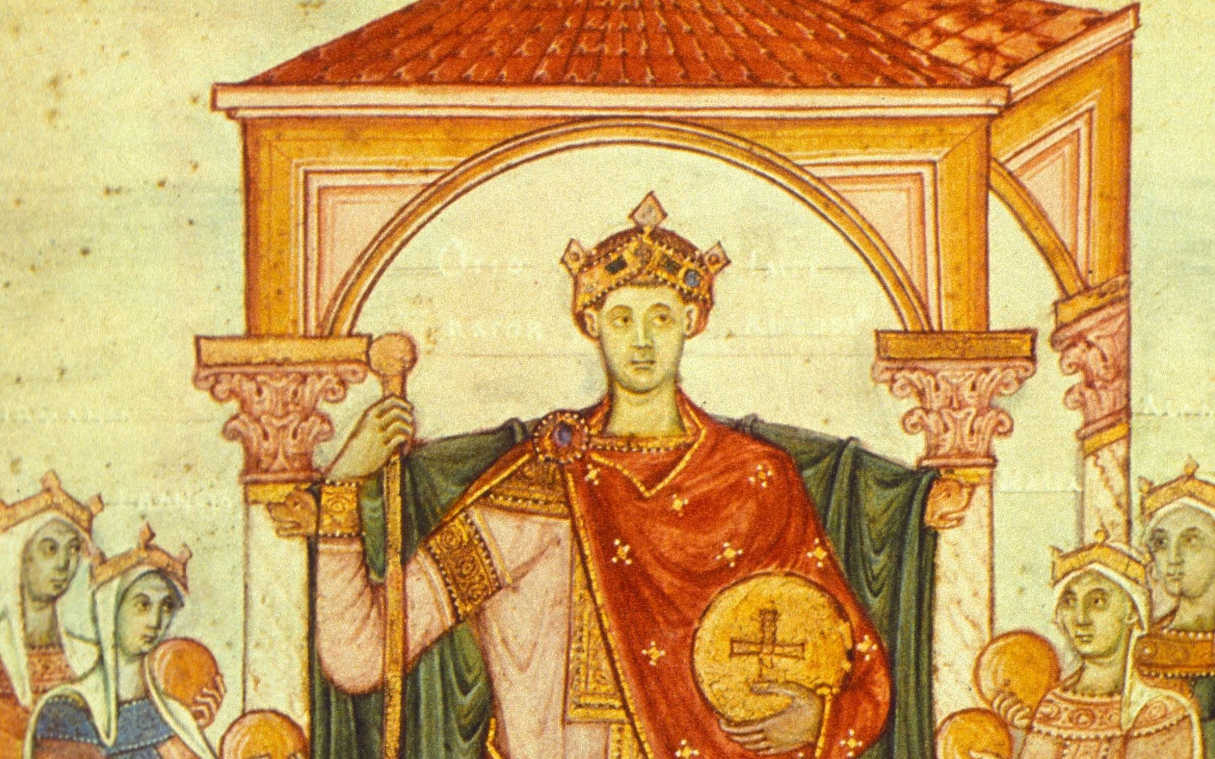 Portrait of european king
