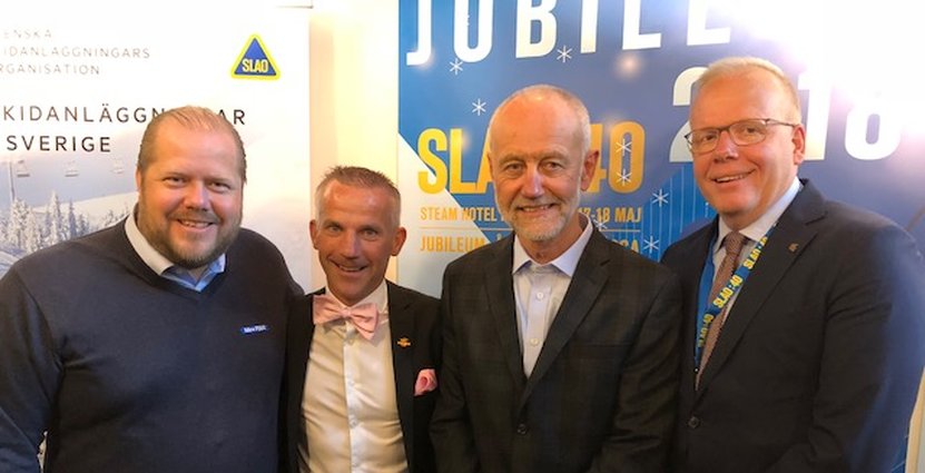 Andreas Starenhed, vd Idrefjäll. Joakim Johansson, Astrid Lindgrens Värld. Kjell Skoglund, Idre Fjäll. Tomas Ringsby, ordförande Idre fjäll. 