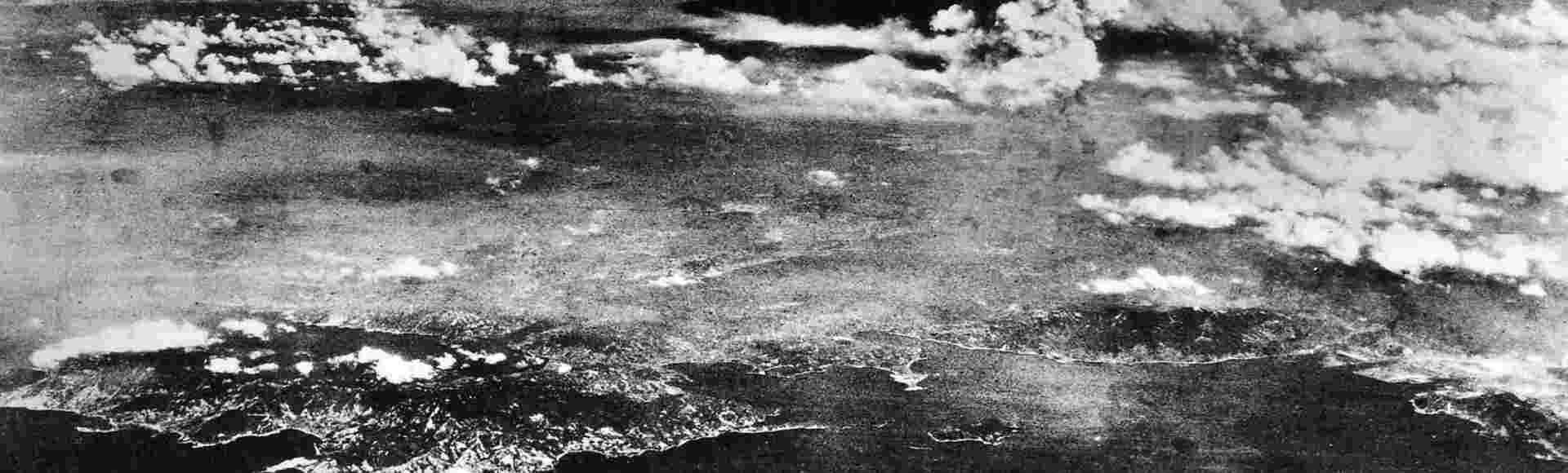 An aerial photograph of Hiroshima, Japan, shortly after the atomic bomb was dropped in 1945. Credit: World History Archive