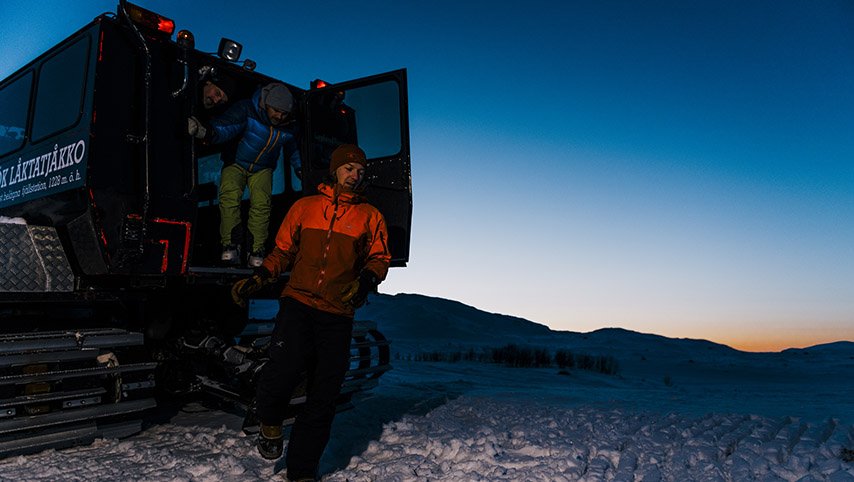 Bandvagn Björkliden till Låktatjåkko