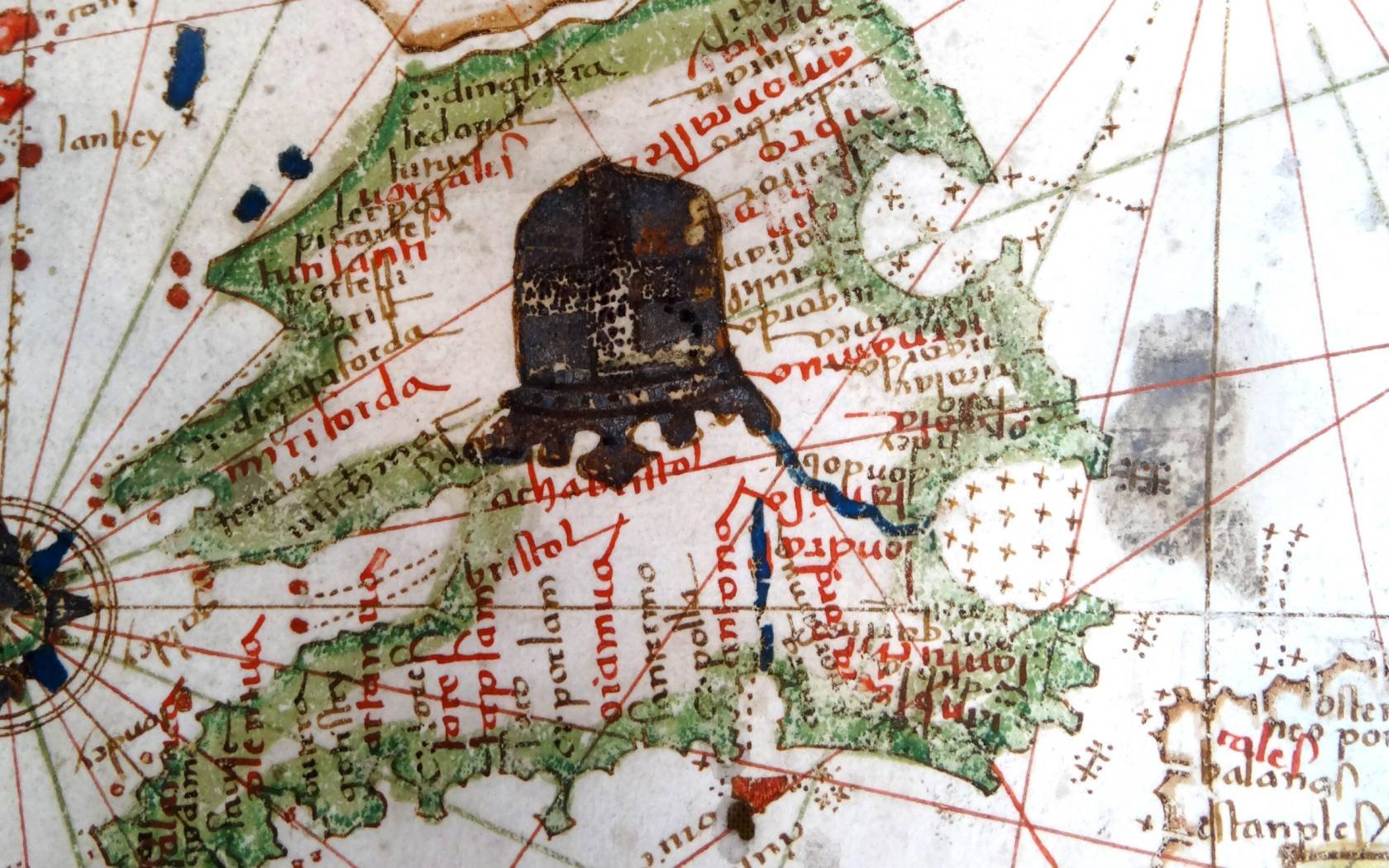 Renaissance map of Europe showing England.