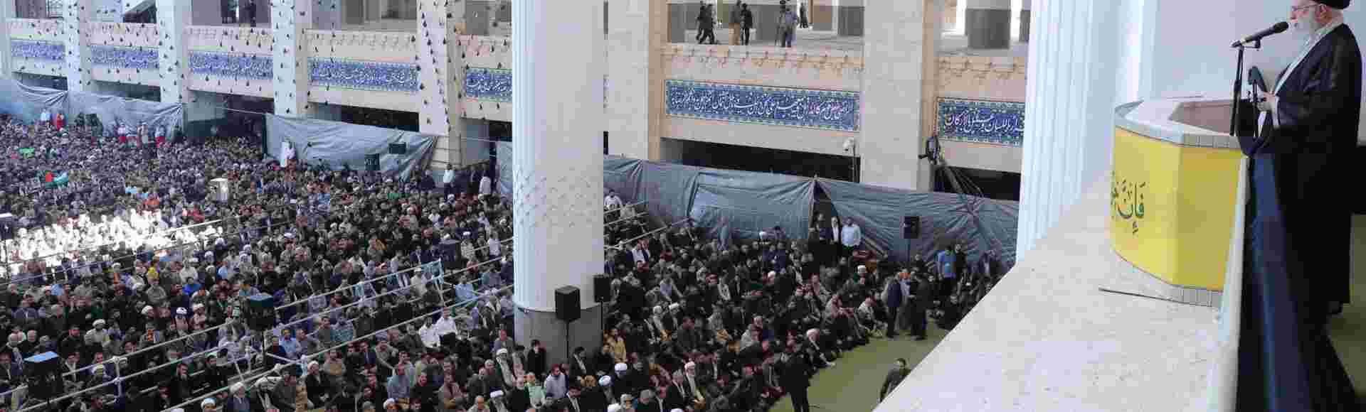 Ayatollah Khamenei during the Friday prayer ceremony in Tehran, October 2024.