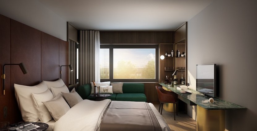 Hotellets andra rum är belägna i Swedbanks tidigare lokaler. 