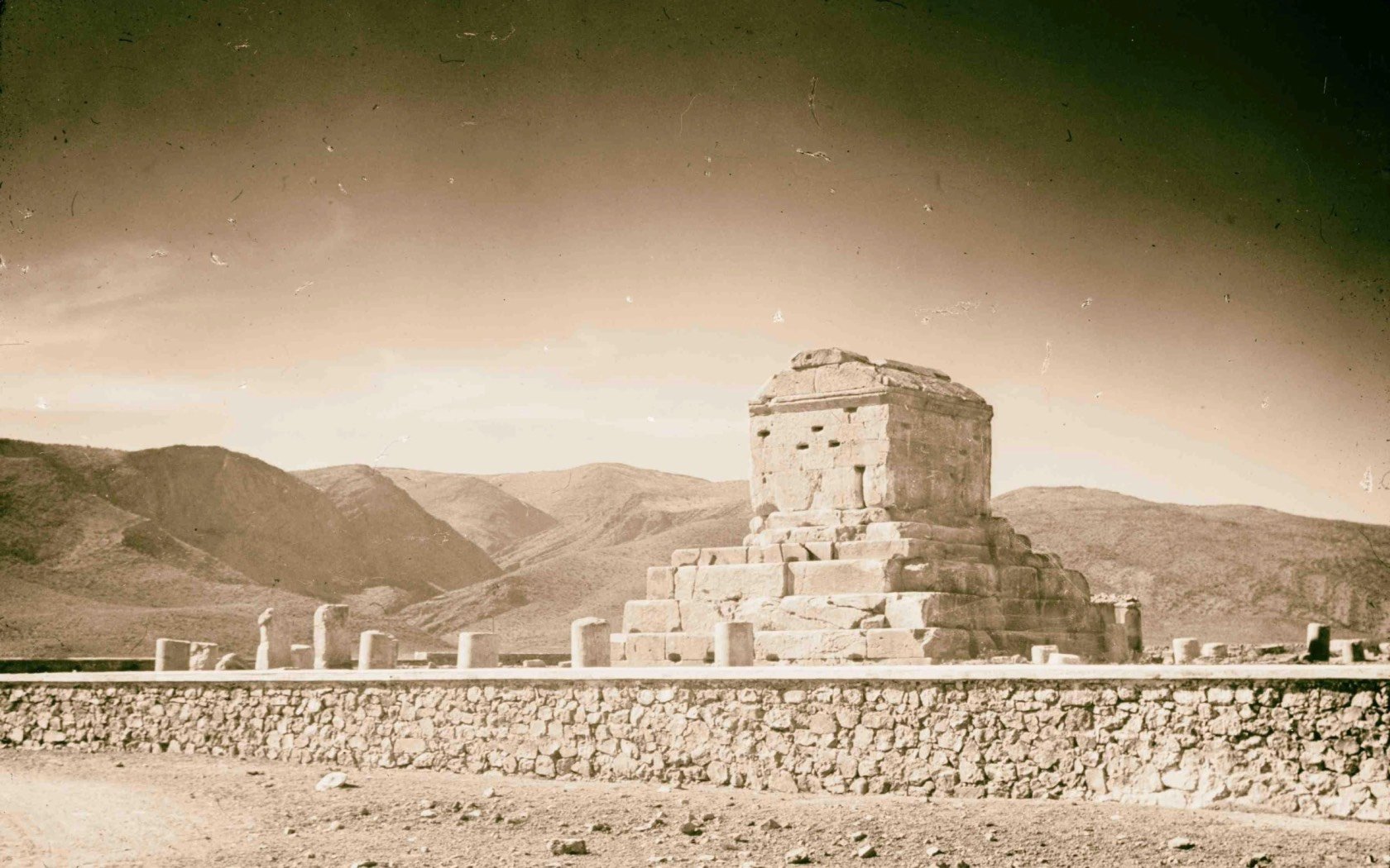 The Tomb of Cyrus, Iran. Photograph taken in 1898.