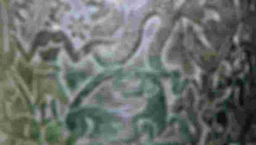 Steatite bowl with mythological scenes from the Khafalji tribe, possibly of Elamite origin. The figure could be the goddess Inanna.