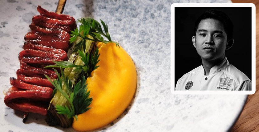 Jerome Ianmark Calayag, 25, ska tävla i världsfinalen i San Pellegrino Young Chef Award. FOTO: Pressbild