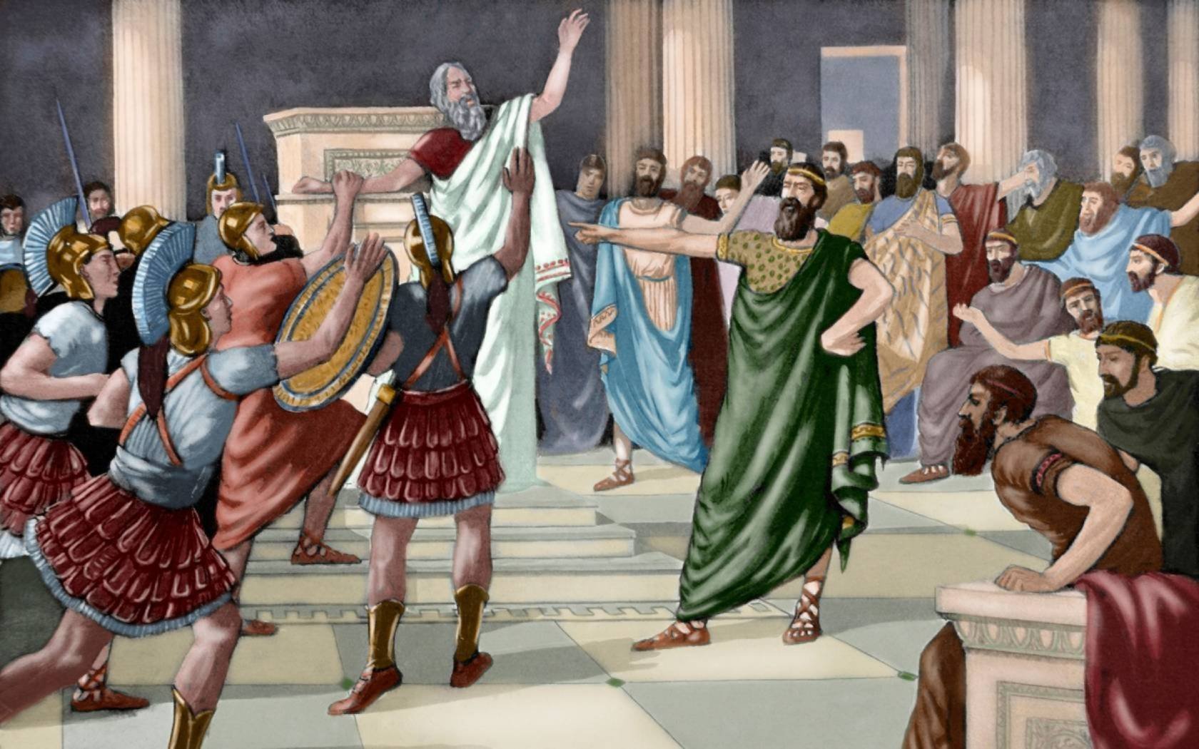 Print of arguments in fifth century Athens.