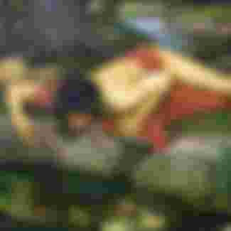 Detail from Echo and Narcissus by John William Waterhouse, 1903.