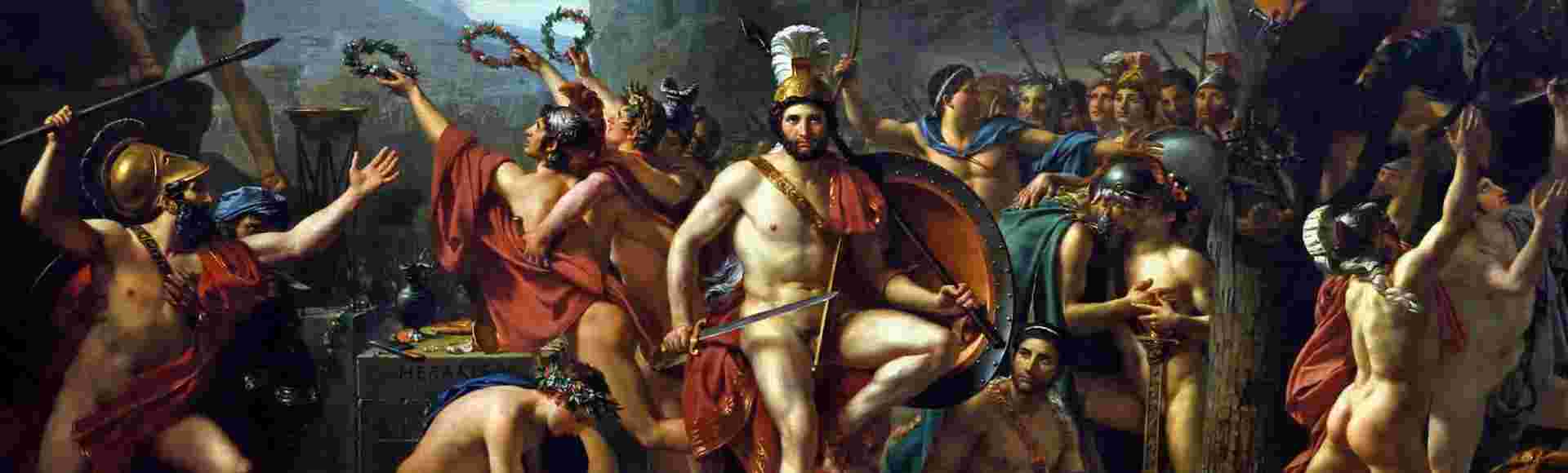 Leonidas at Thermopylae, by Jacques-Louis David, 1814.