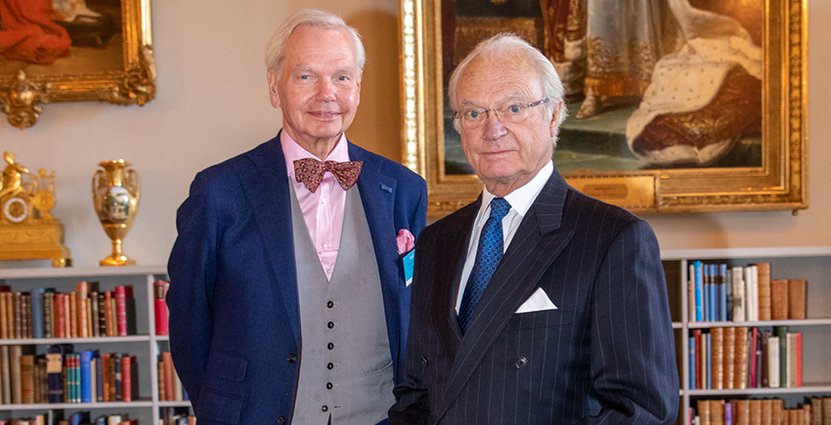 Projektledare Carl Jan Granqvist tillsammans med H.M. Konungen som öppningstalade under lanseringen.  Foto: Lena Granefelt