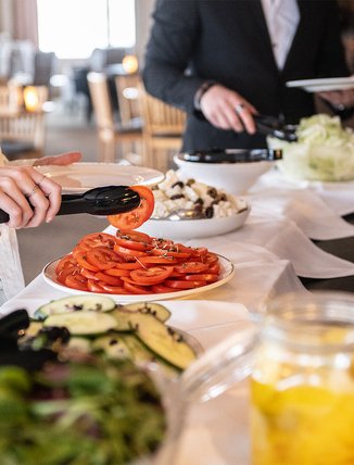 salladsbuff&eacute; i Restaurang Lapporten till dagens lunch