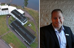 Solceller på taket på Hotell Frykenstrand