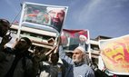 Palestinian Salafist groups march at a protest in Gaza denouncing the killing of Osama bin Laden.