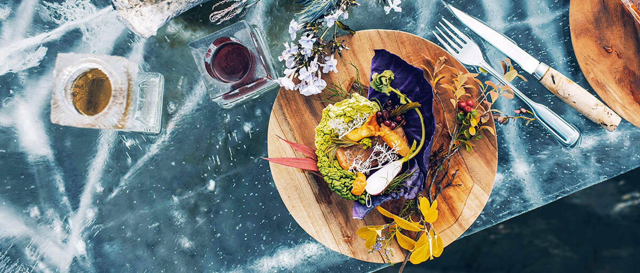 Det dukade bordet på icehotel designat av Anna Öhlund