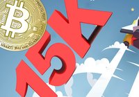 Bitcoinpriset når 15 000 dollar – för första gången på 3 år