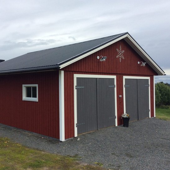 Slagportar på dubbelgarage