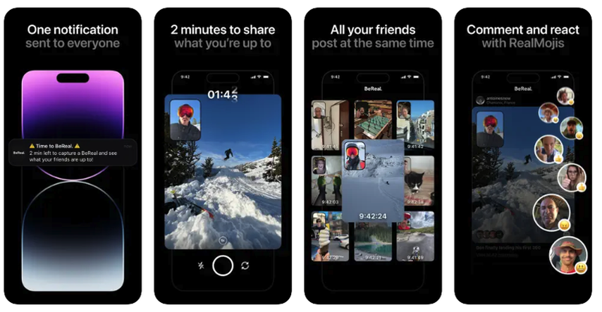 Screenshot av appen BeReal