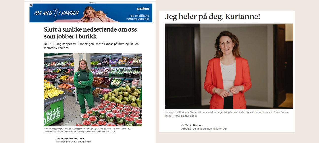 Leserinnlegg fra både butikkmedarbeidere og politikere ble publisert i nasjonal- og lokalmedier i etterkant av kampanjestart.