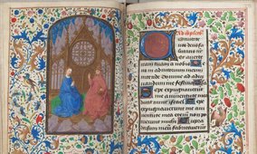 Two folios from the Trivulzio Book of Hours.