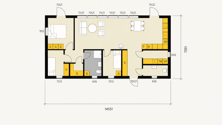 Planlösning till Vinterstugan