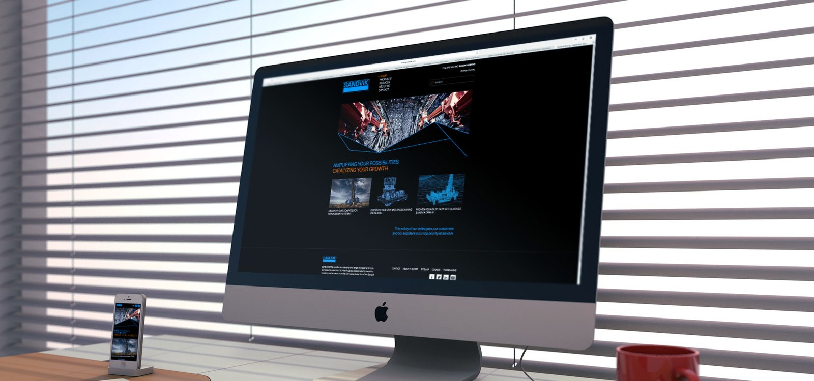 <p>The new Sandvik Mining site is responsive and functions on a range of devices, including desktops, cell phones, smart phones and tablets.</p>
