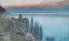 ‘Chillon, Lake Geneva’ by Albert Goodwin. The castle stands near Montreux, on the stretch of shore where Brookner set ‘Hotel du Lac’.
