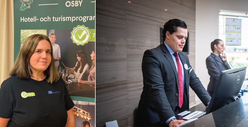 Martina Ranvert, förstelärare på hotell- och turismprogrammet på Ekbackeskolan i Osby, ser att certifieringen bidrar till att eleverna kommer ut väl förberedda på arbetsmarknaden. 