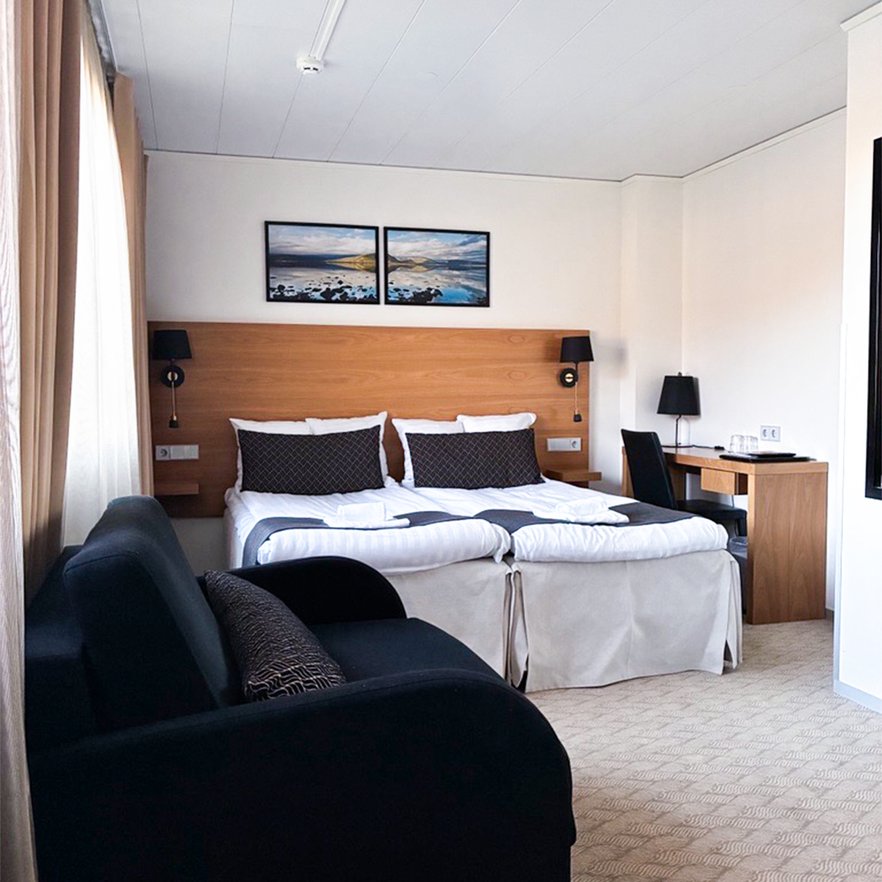 familjerum eller ocks&aring; kallad st&ouml;rre dubbelrum f&ouml;r upp till fem personer p&aring; Hotell Fj&auml;llet