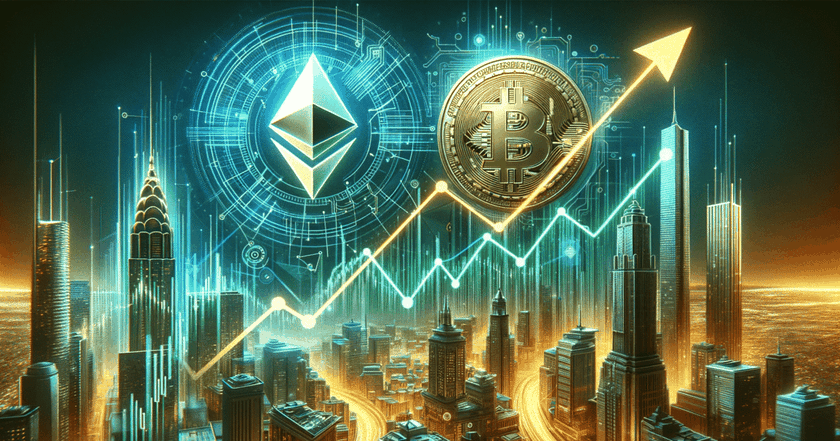 Kryptovalutamarknaden ser anmärkningsvärd ökning med Bitcoin och Ethereum i spetsen