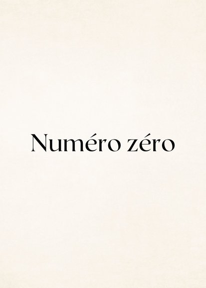 Numéro zéro