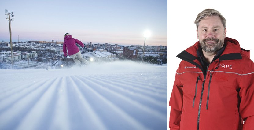 Hammarbybacken i Stockholm. Niclas Sjögren Berg, Skistar.