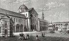 The Umayyad Mosque, Damascus. Engraving after Hercule Catenacci, from Le Tour du Monde, 1882.