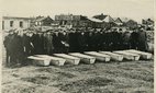 The funeral and burial of victims of the Kielce pogrom, 1946.