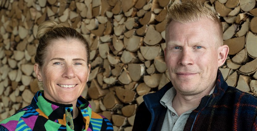 Syskonen Frida Lind-Oja och<br />
Dennis Lind på Camp Ripan. Foto: Johan Ylitalo