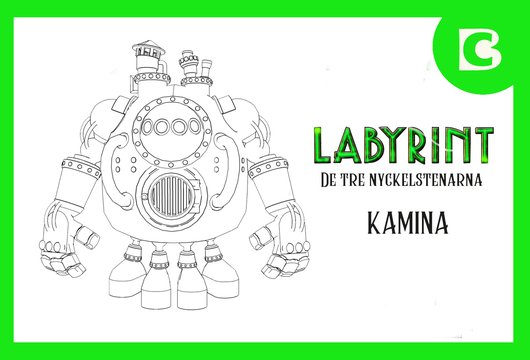 Labyrint. De tre nyckelstenarna f&auml;rgl&auml;gg